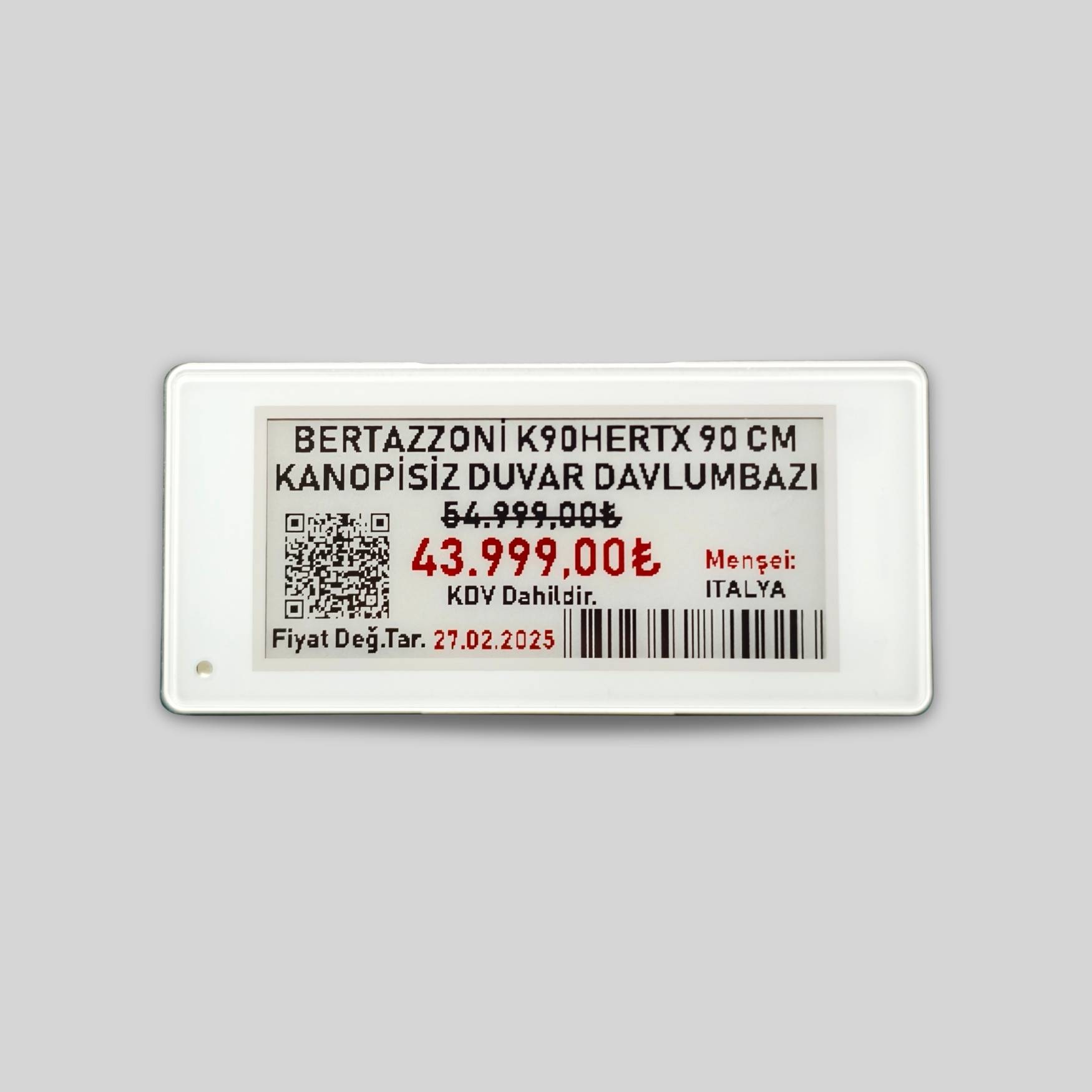 2.90" ELEKTRONİK RAF ETİKETİ